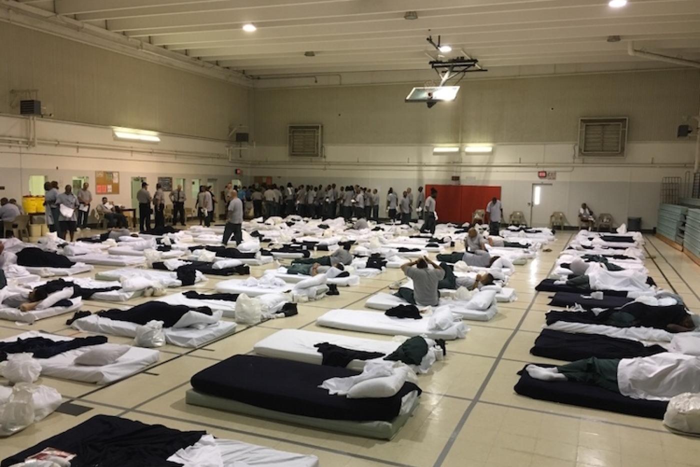 prison crowding facility interior
