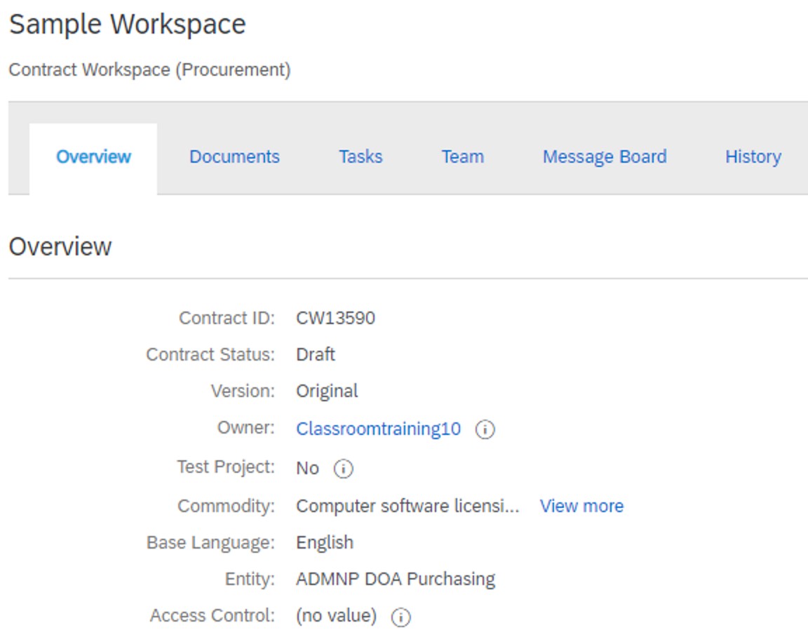 office workspace procurement documents