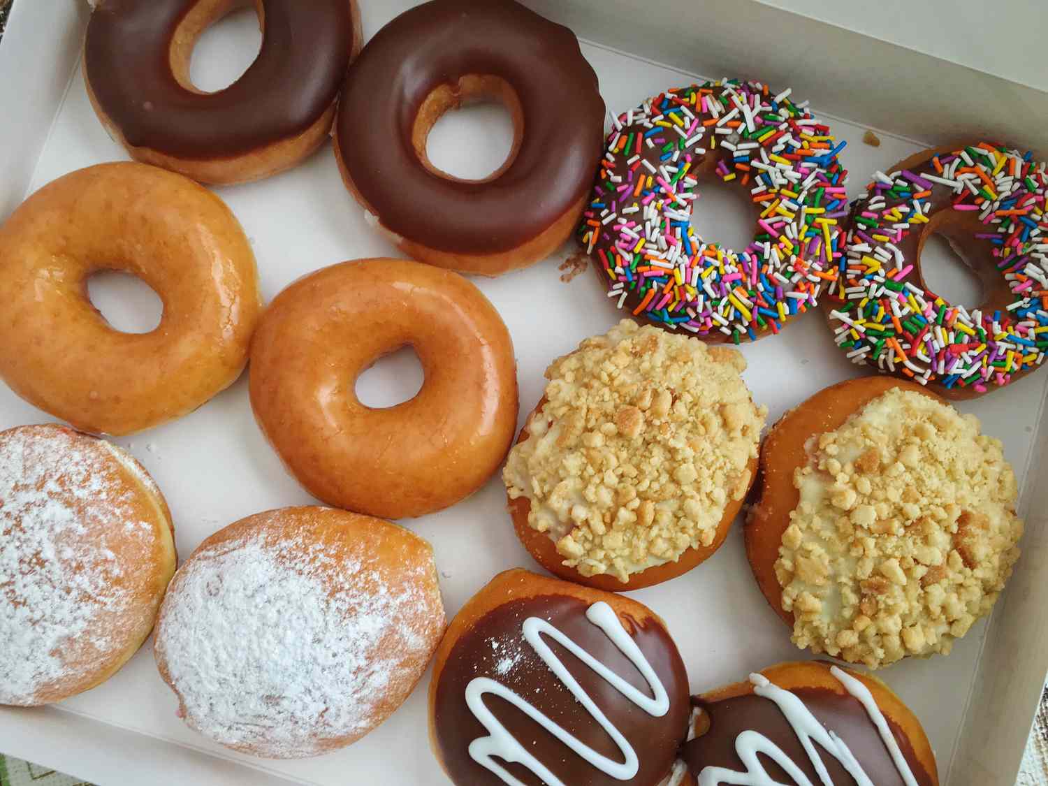 freshly baked donuts on a counter