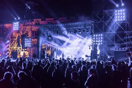 rock concert stage lights