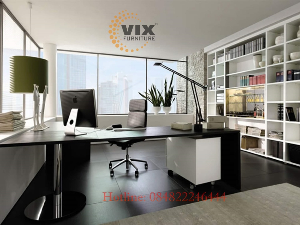 scenic office desk with documents