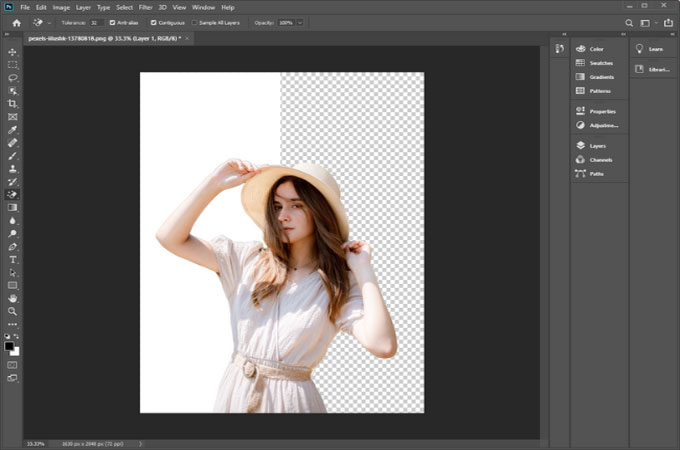 foto editor removing white background