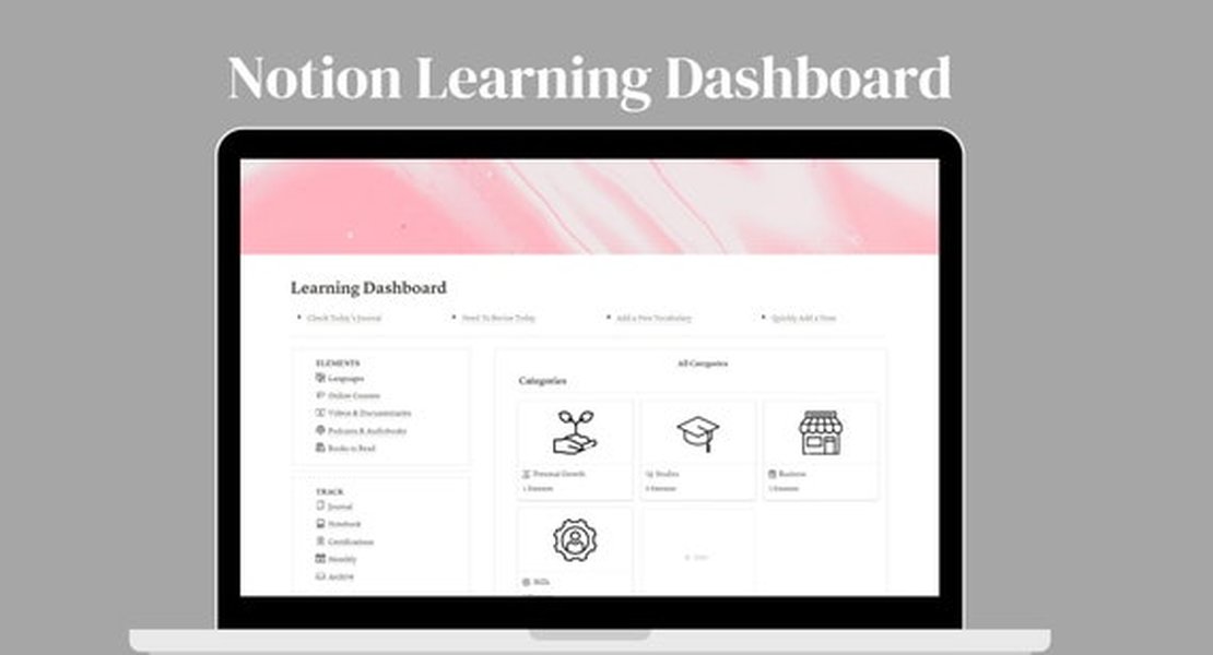 notion dashboard self improvement workspace