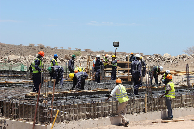 Kenyan infrastructure construction site