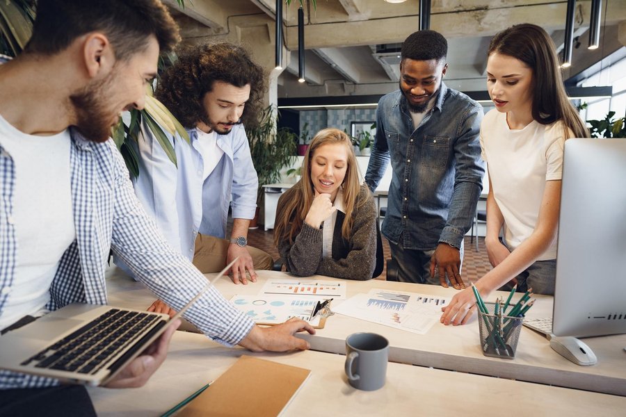modern office collaboration meeting