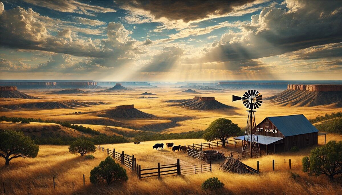 scenic rural landscapes with livestock and modern farming technology