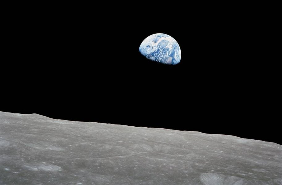 Earthrise photo taken during Apollo 8 mission