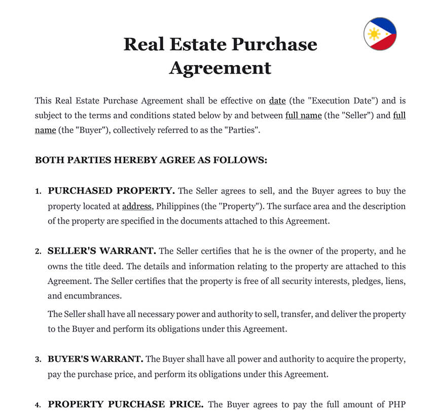 Philippine property legal documents and real estate