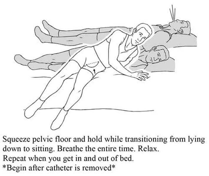 A person demonstrating a pelvic tilt exercise.