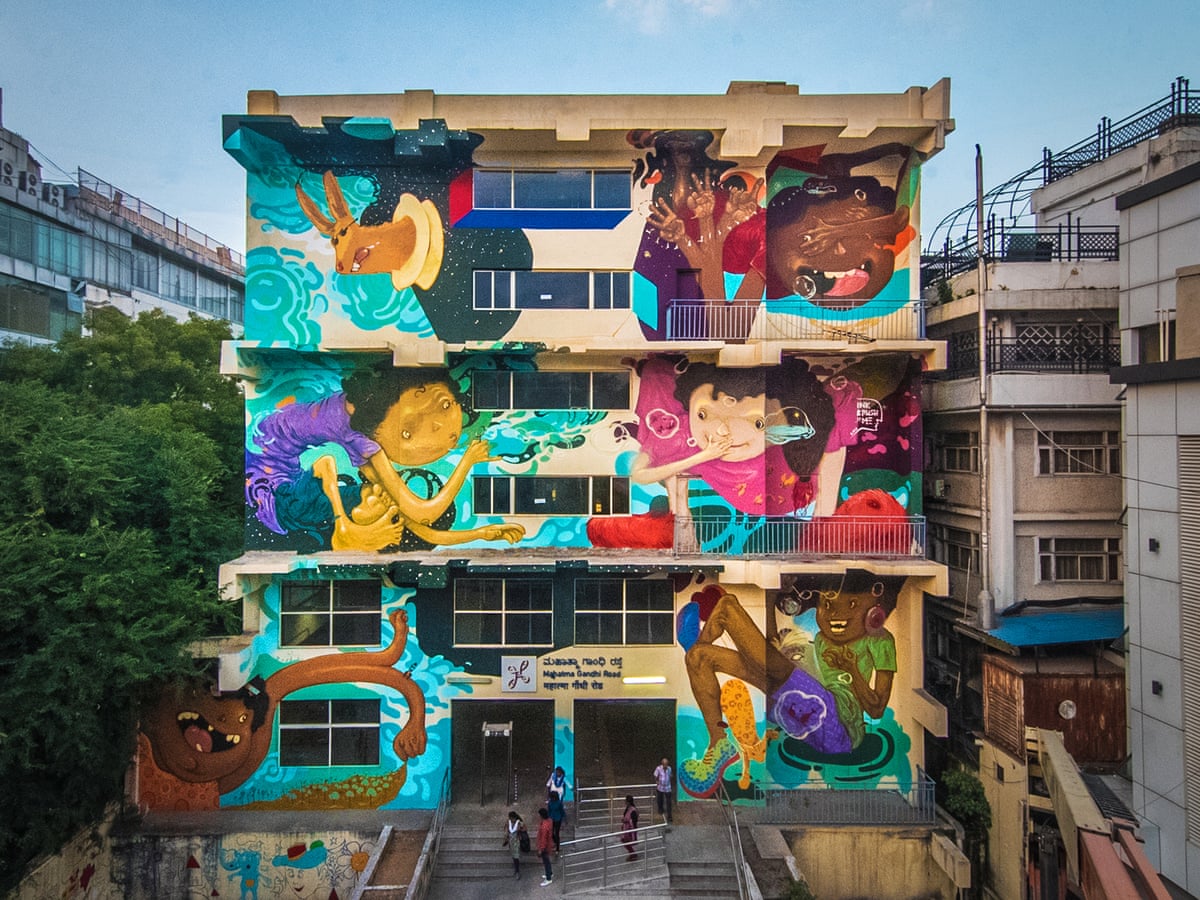 urban protest mural in India