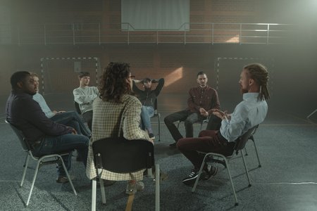 therapy session group meeting