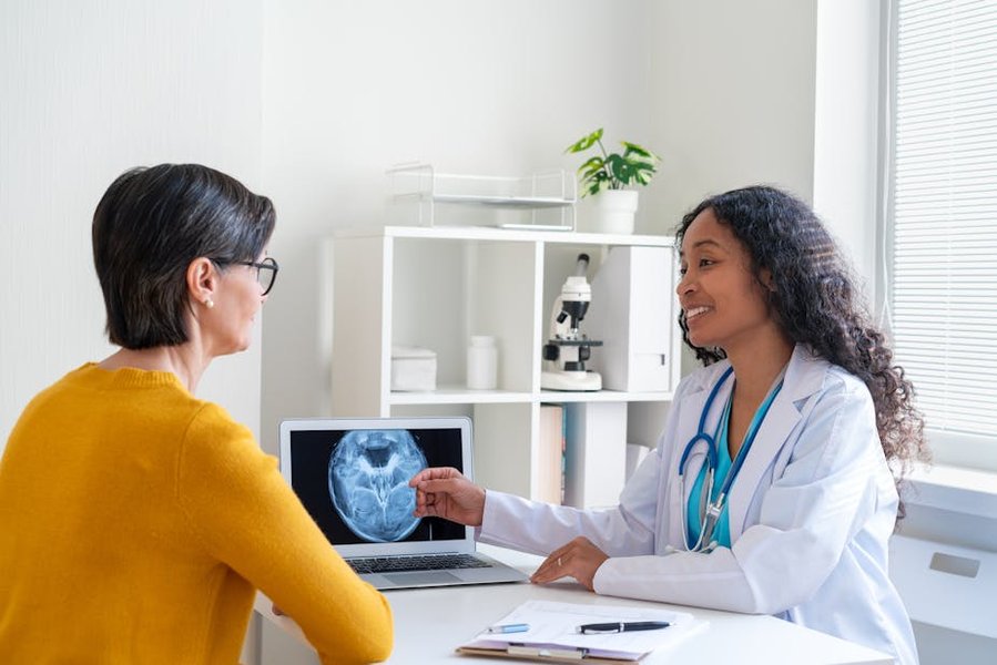 laboratory clinician patient discussion