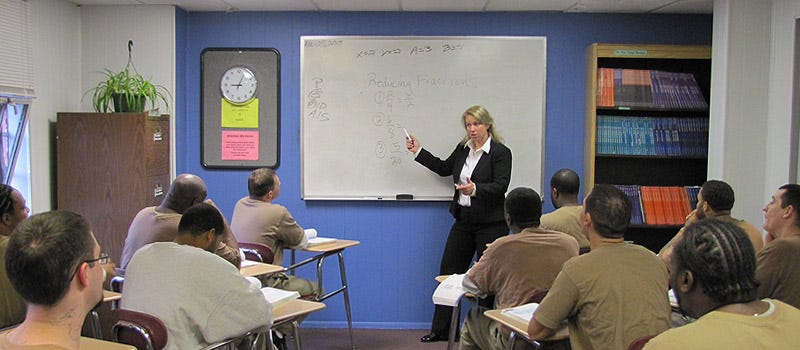 penitentiary education classroom