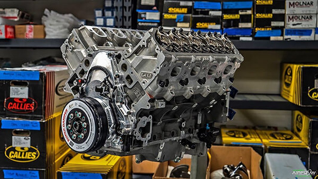 engine in workshop modern