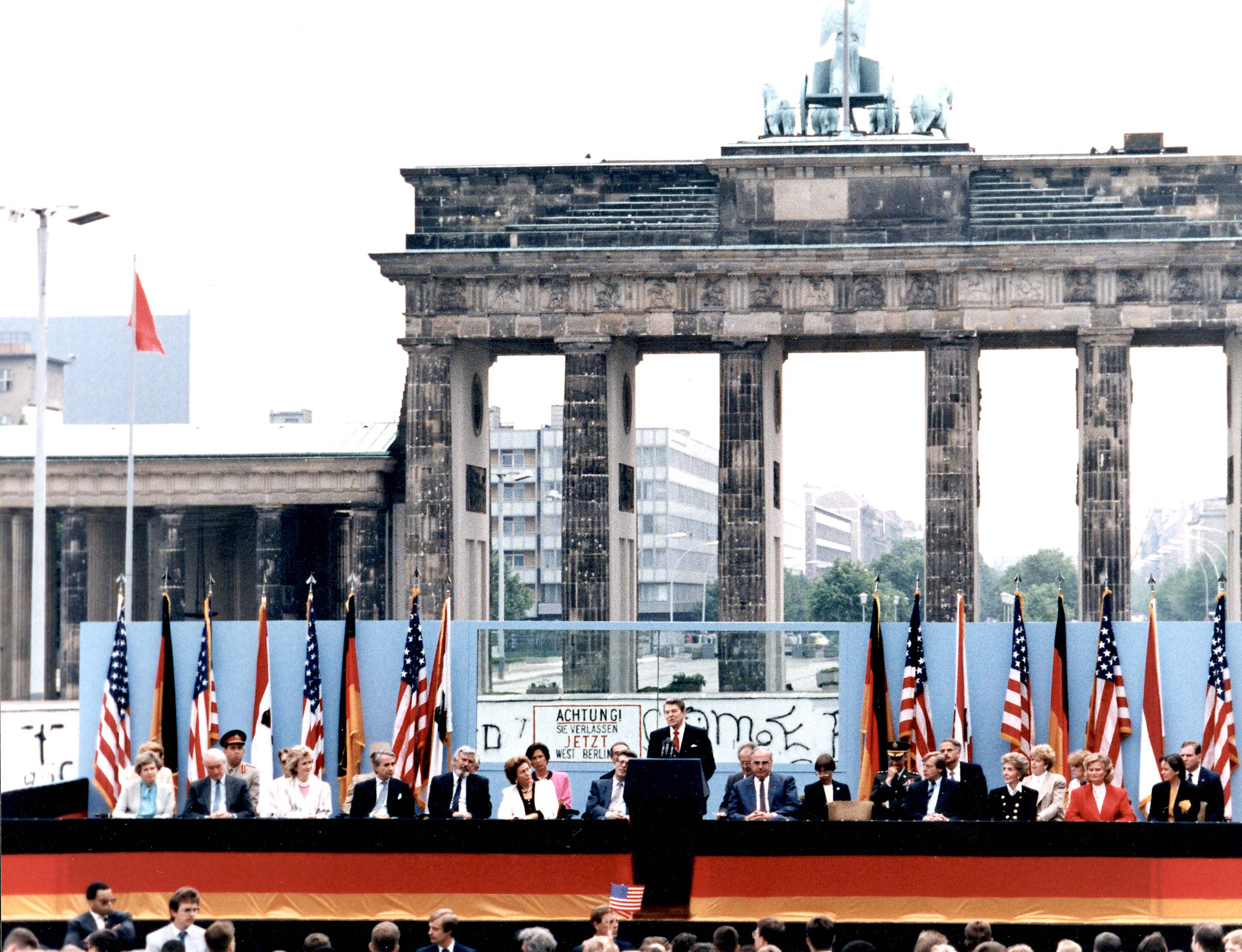 urban landscapes with political symbols