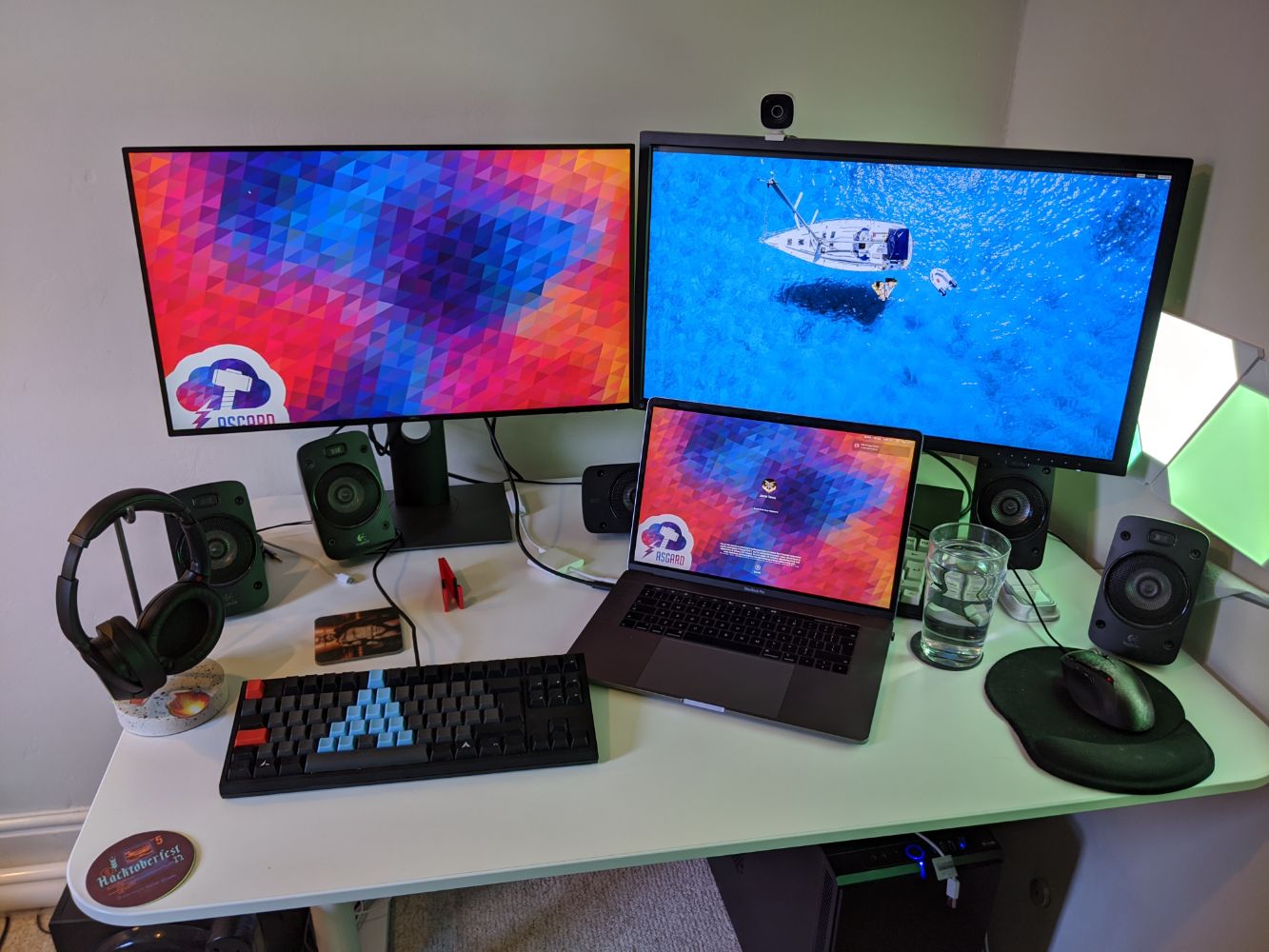 scenic image of coding setup