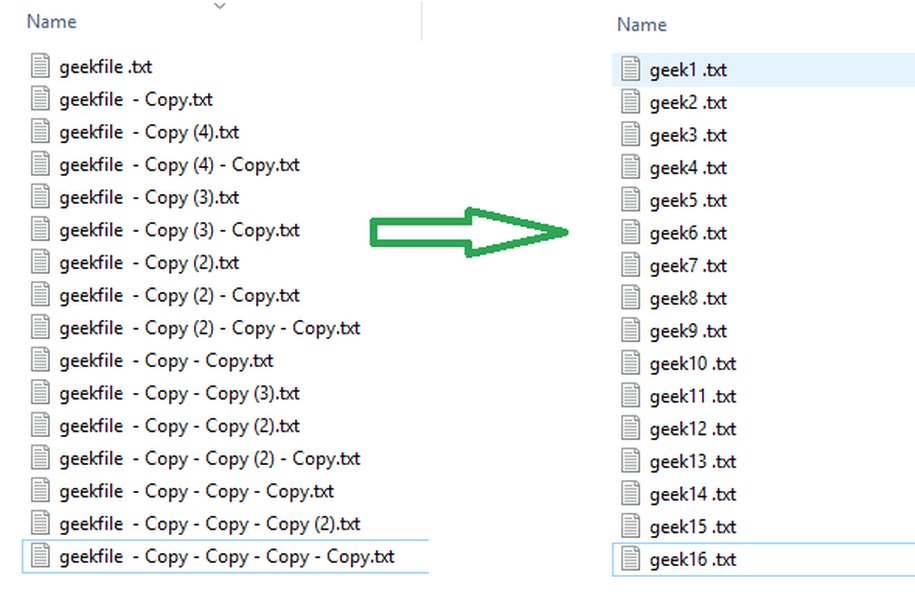Before renaming a file