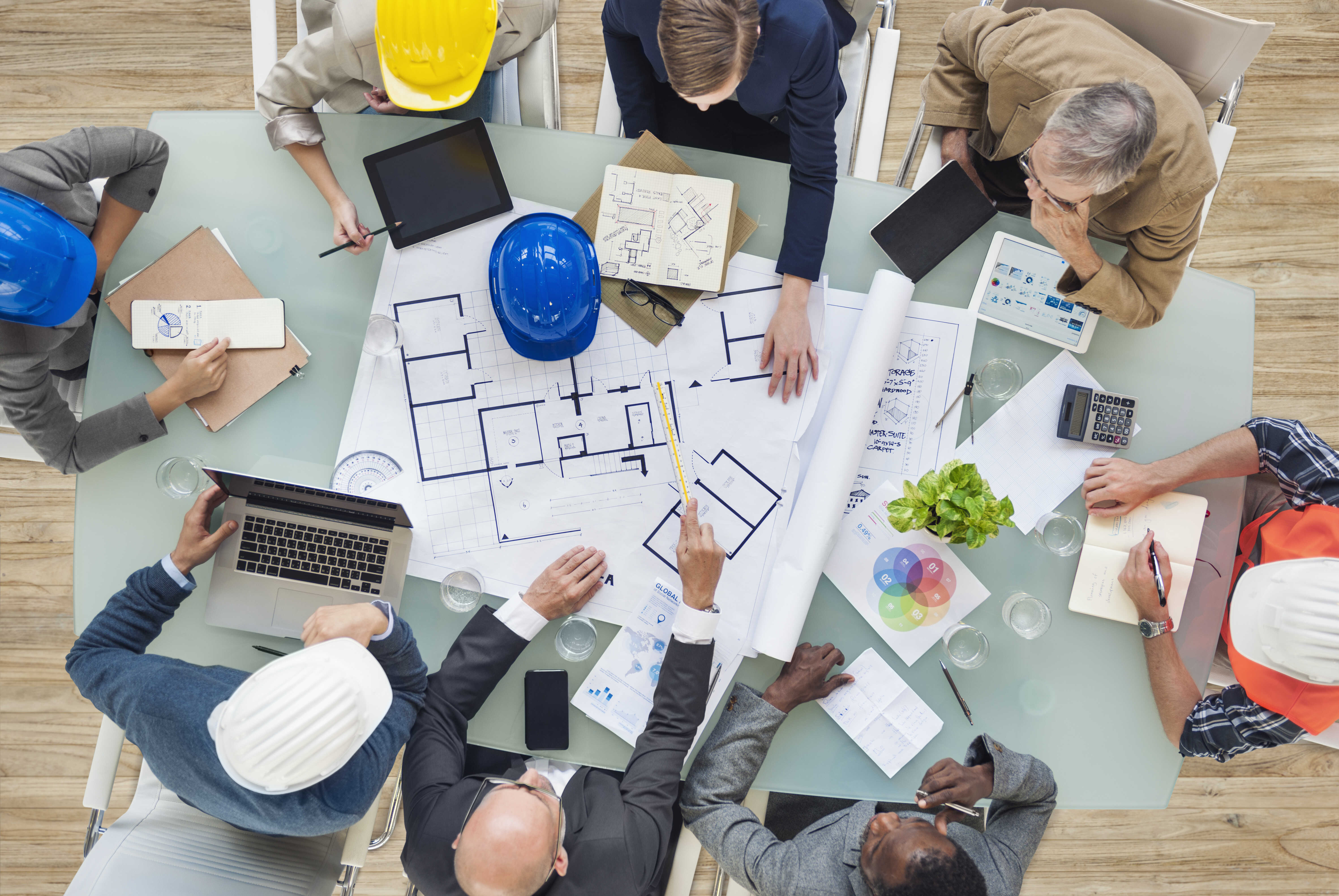 construction site planning meeting