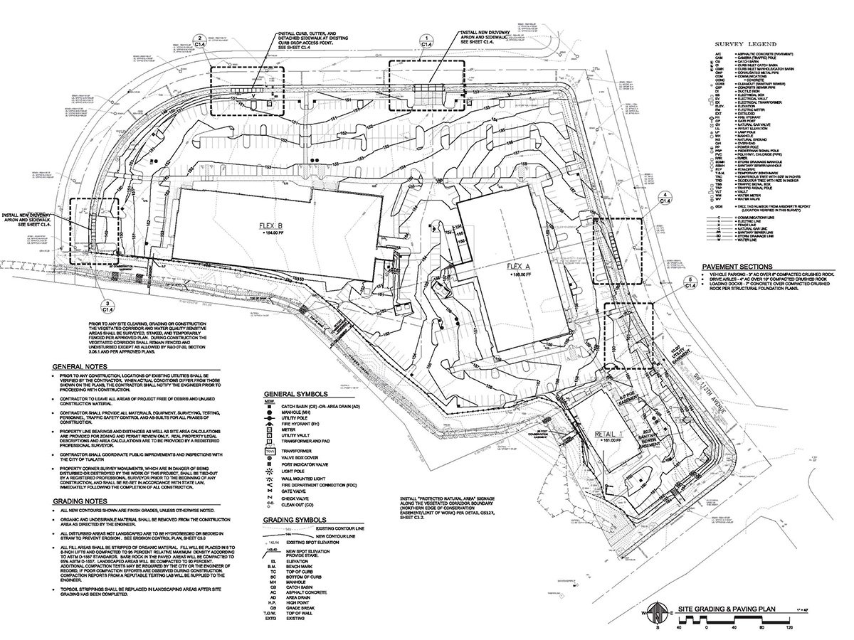construction site planning, architectural blueprints, project documents