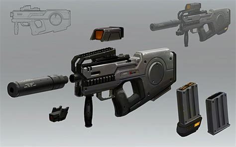 Sci-fi SMG - Download Free 3D model by mqpmqp (@mqpmqp) - Sketchfab