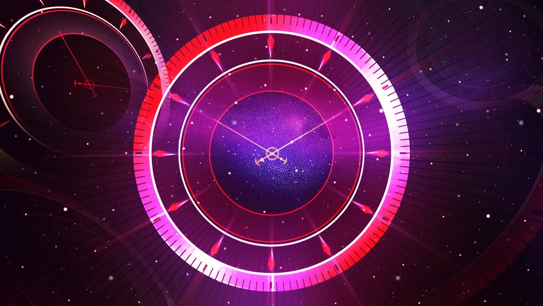 Abstract background with clocks representing time travel concepts