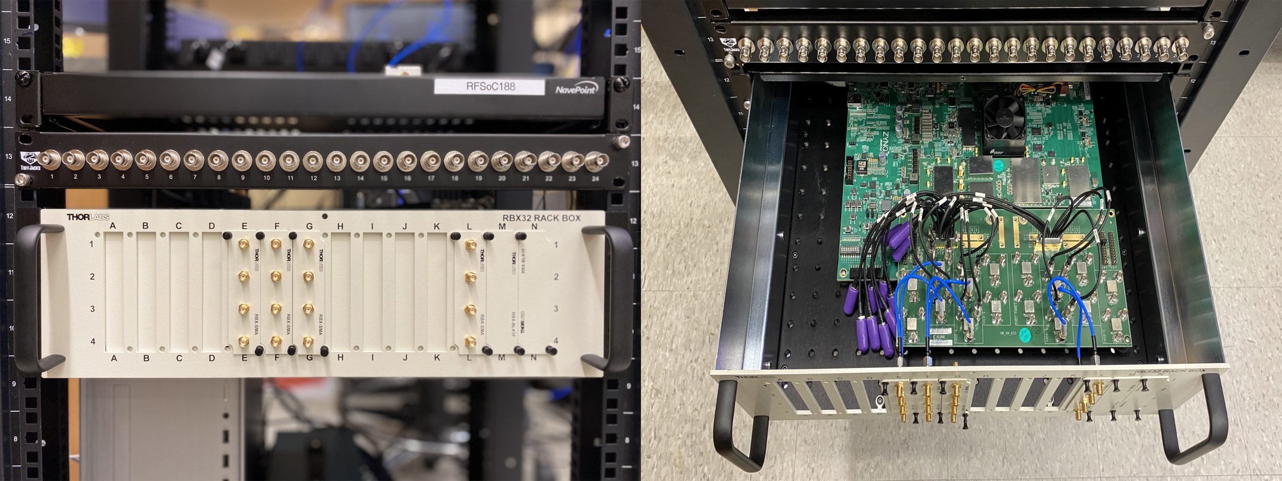 quantum physics laboratory equipment and quantum circuit board