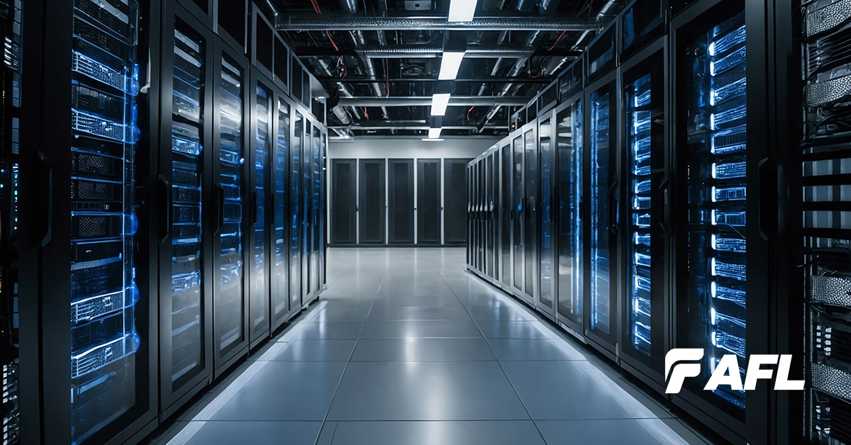 server room with AI technology