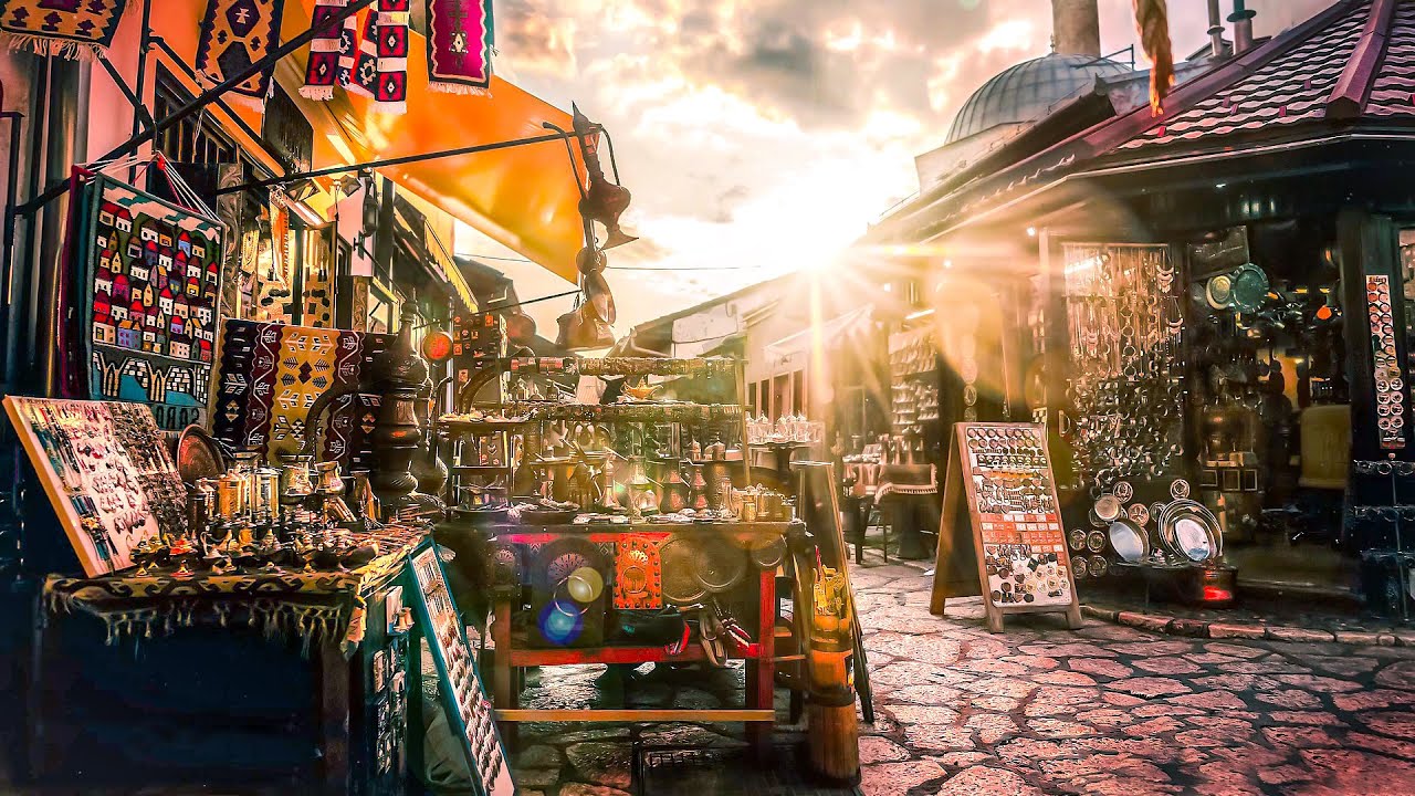 scenic marketplace life bustling city street marketplace