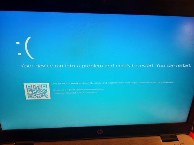 Blue screen error on a computer