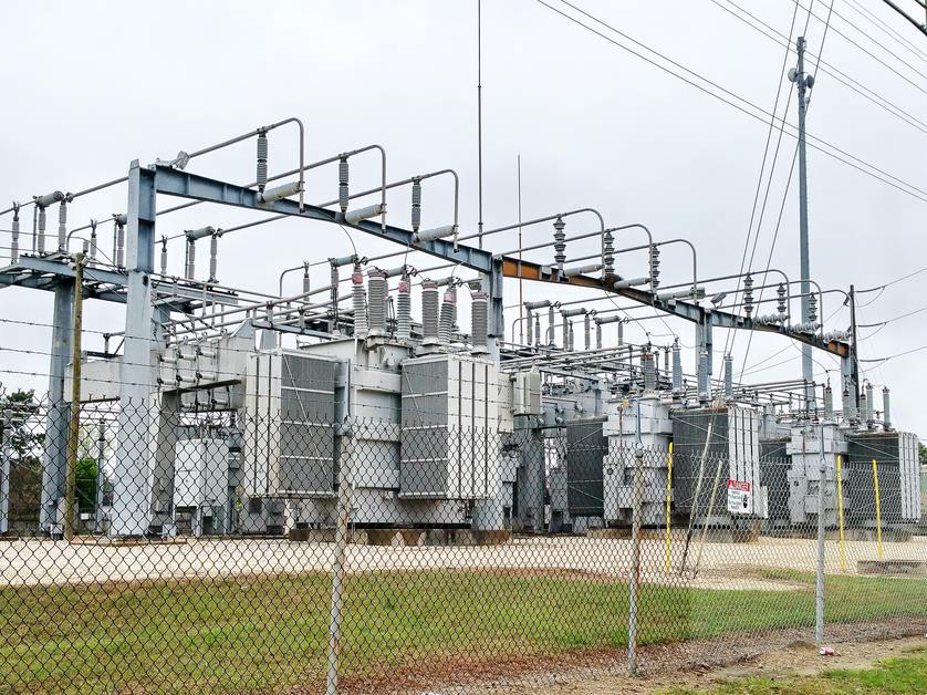 electrical substation distribution lines