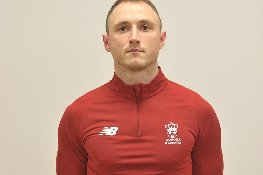 Rafał Bober w stroju klubowym Korony Rzeszów