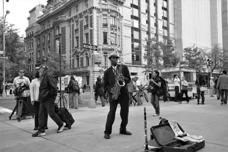 urban street photography with music art