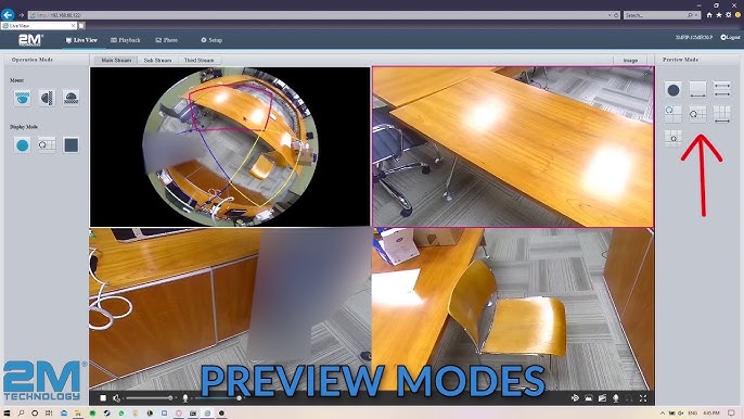 fisheye camera surveillance setup
