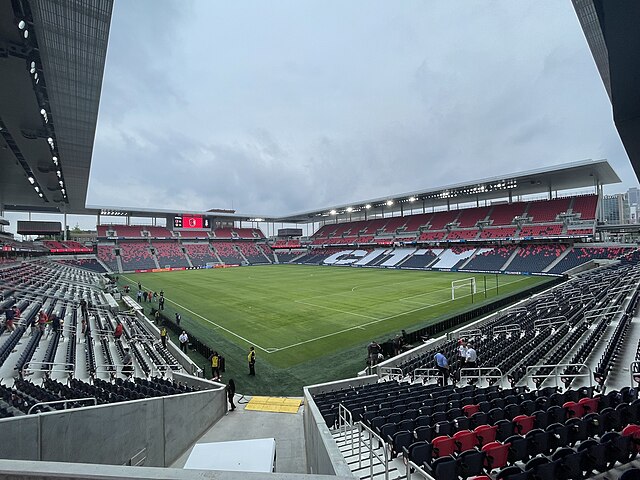 soccer stadium and football