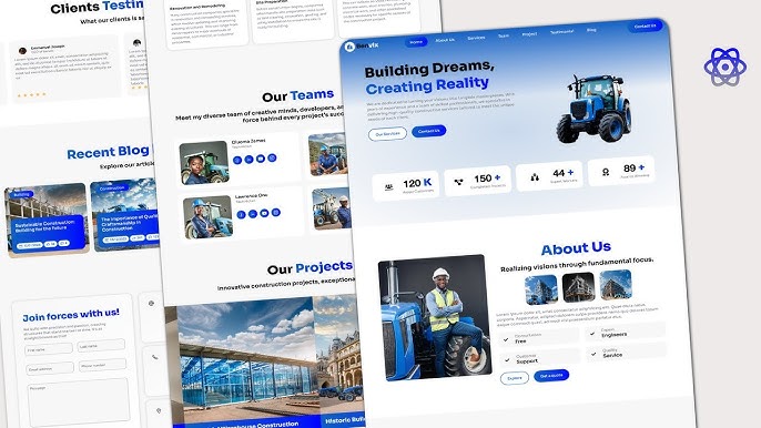 react js company website development