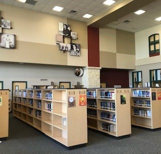 junior high school library reading