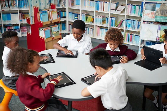 school library books classroom modern education