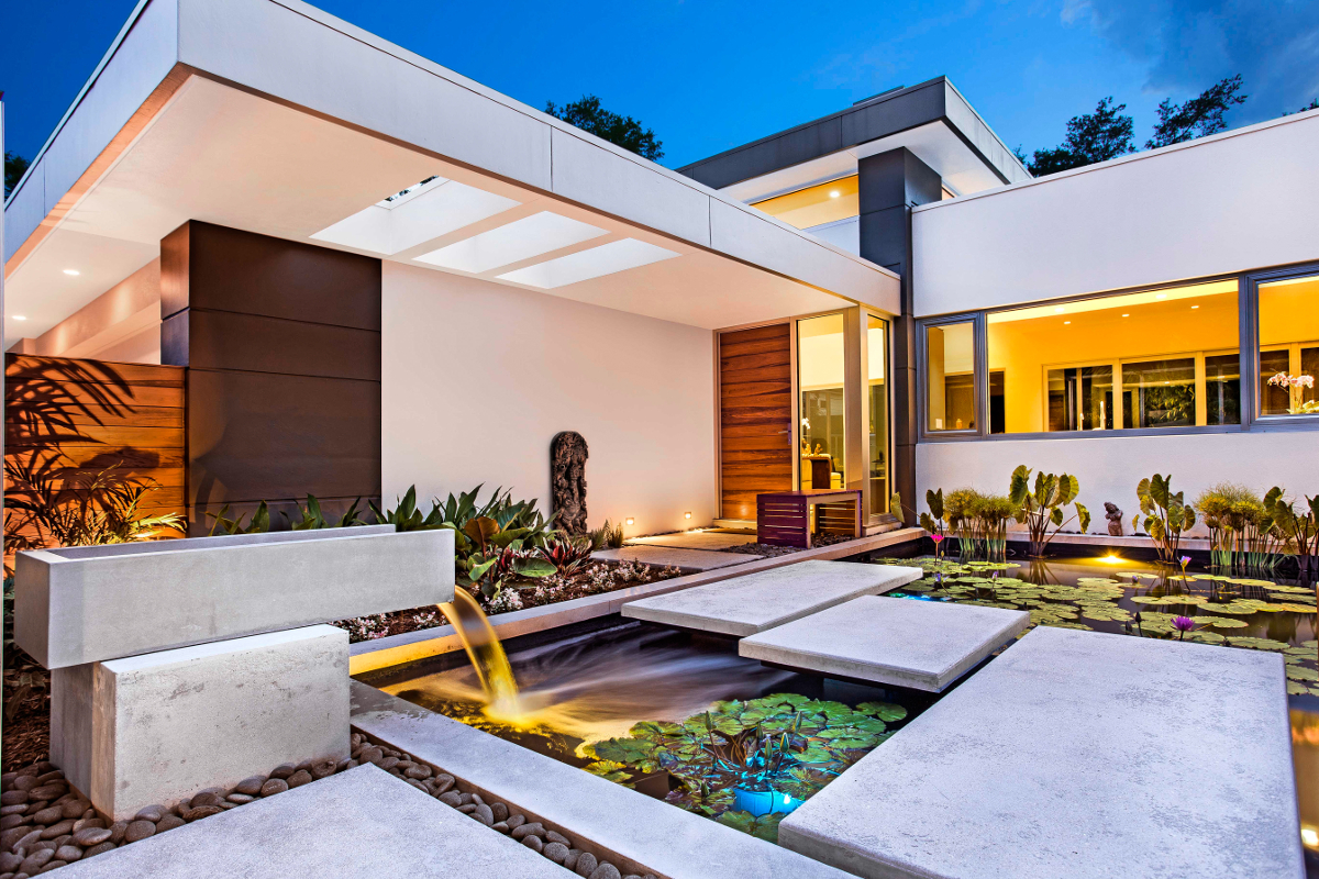 modern smart home exterior