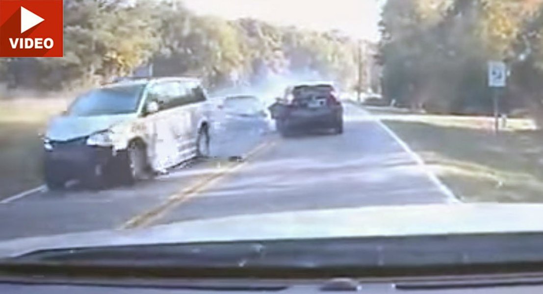 Illegal overtaking leading to multi-car crash