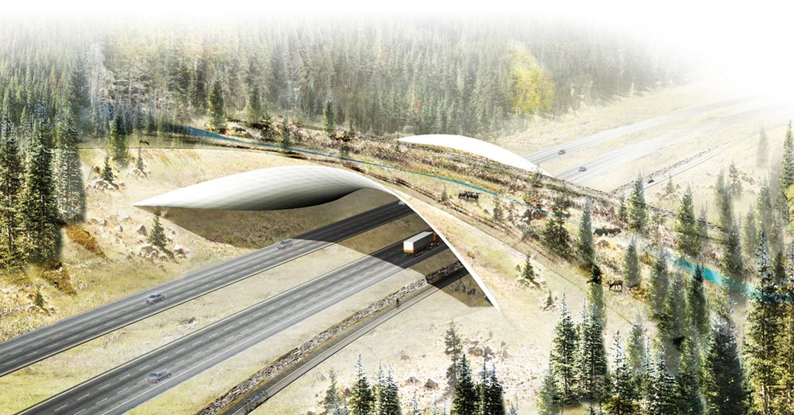 Concept design for a modern wildlife crossing