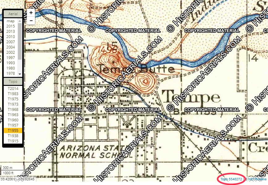 aerial photo of topographic map