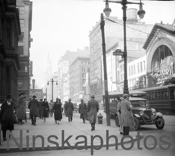 vintage market street scene