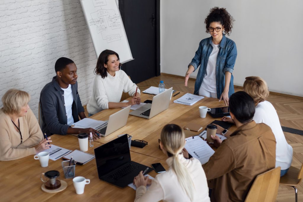 office meeting and business environment