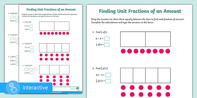 math fractions objects