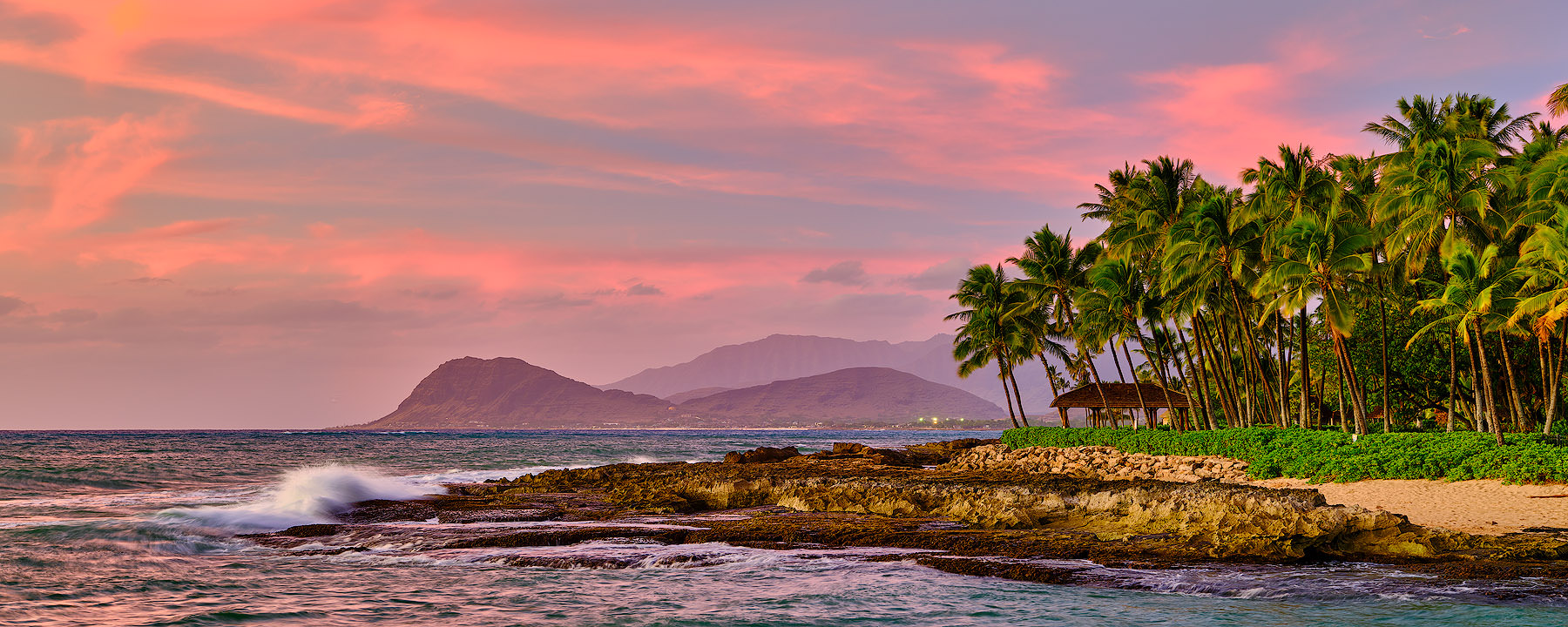 sunset beach quiet nature