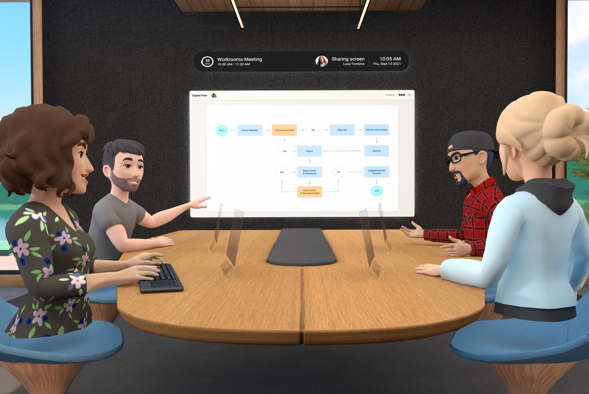 remote virtual meeting technology workspace