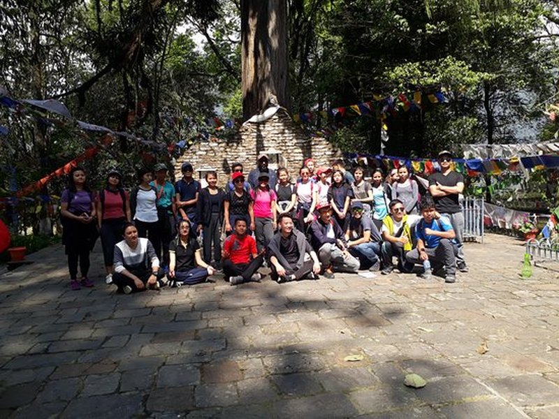 Group of students on a study tour in Sikkim