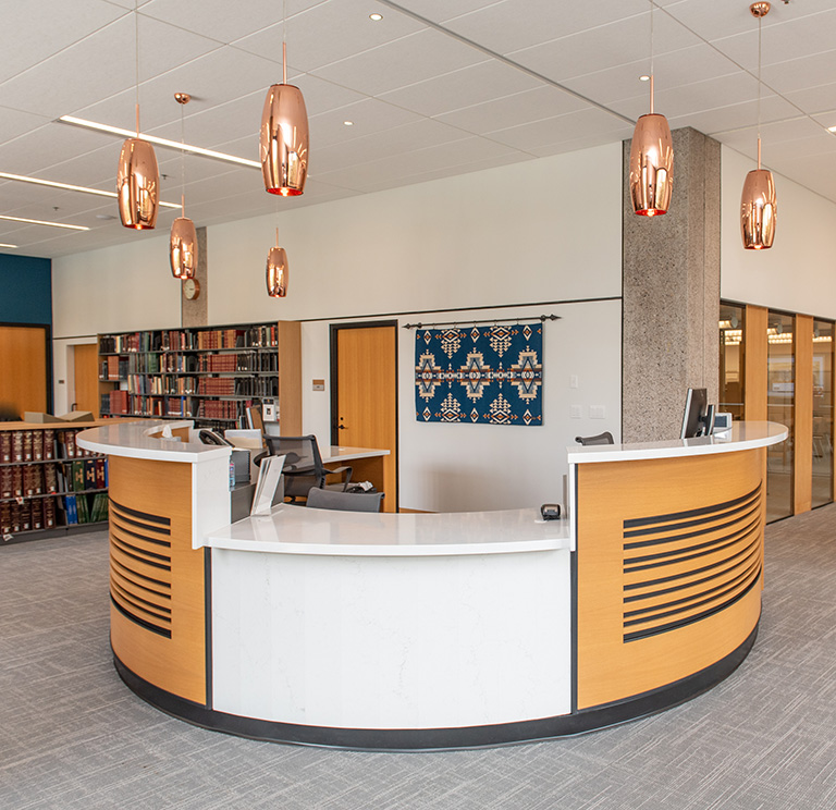 historic library research desk
