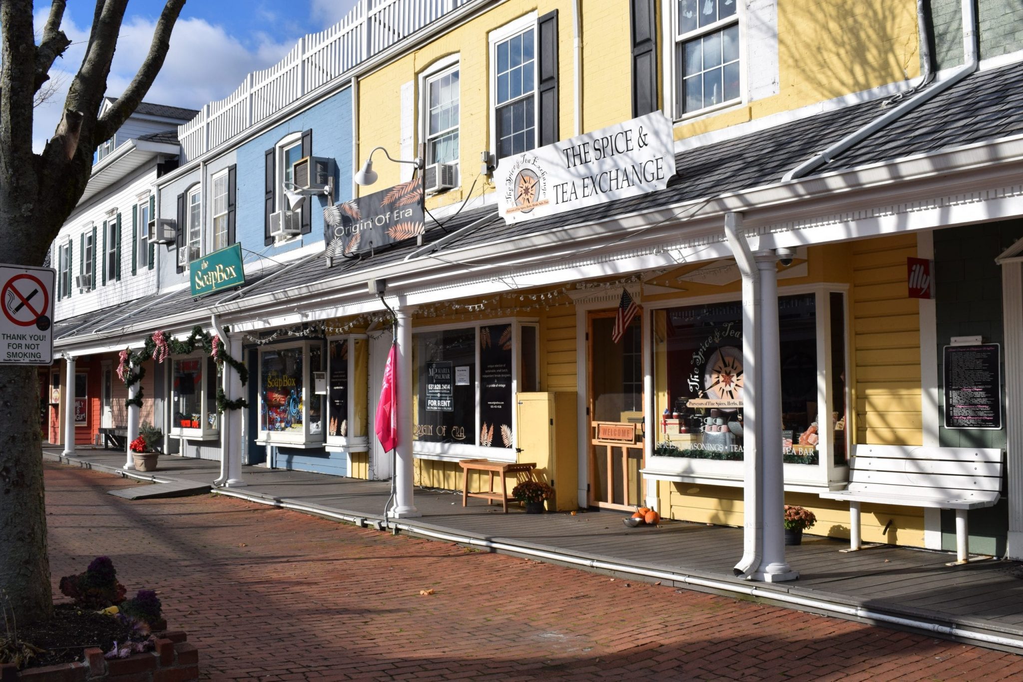 small business storefronts in a local town