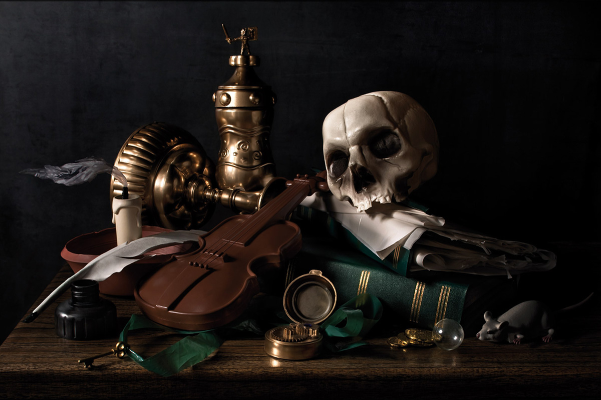 traditional writing and photography objects